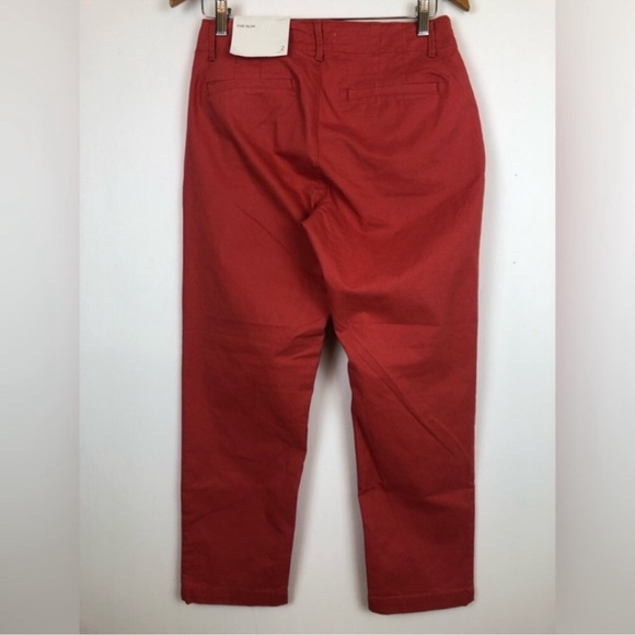 LOFT The Slim Curvy Women’s Size 2 Denim Jeans New with Tags Coral Salmon color - Picture 9 of 11